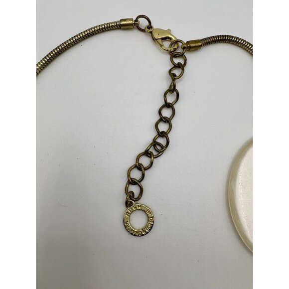Rush By Denis Charles White Gold Tone Lucite Chain Link Necklace Statement - Picture 3 of 3